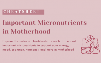 Important micronutrients in motherhood